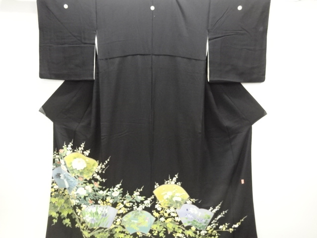 JAPANESE KIMONO / TOMESODE / YUZEN / PEONY & CRANE / ARTIST WORK